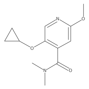 5-Cyclopropoxy-2-methoxy-N,N-dimethylisonicotinamide结构式