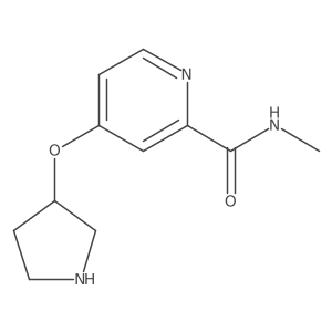 N-Methyl-4-(pyrrolidin-3-yloxy)pyridine-2-carboxamide结构式