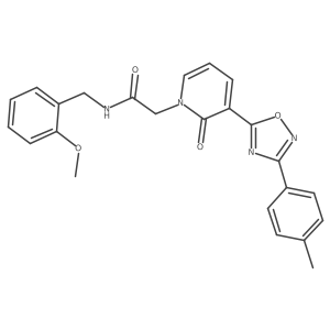 N-(2-methoxybenzyl)-2-[3-[3-(4-methylphenyl)-1,2,4-oxadiazol-5-yl]-2-oxopyridin-1(2H)-yl]acetamide Structure