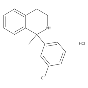 Isoquinoline, 1-(3-chlorophenyl)-1,2,3,4-tetrahydro-1-methyl-, hydrochloride结构式