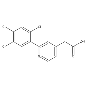 2-(2,4,5-Trichlorophenyl)pyridine-4-acetic acid结构式