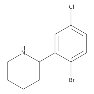 2-(2-Bromo-5-chlorophenyl)piperidine结构式