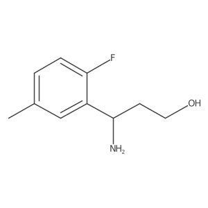 3-Amino-3-(2-fluoro-5-methylphenyl)propan-1-ol Structure