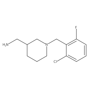 {1-[(2-Chloro-6-fluorophenyl)methyl]piperidin-3-yl}methanamine结构式