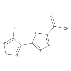 5-(4-Methyl-1,2,5-oxadiazol-3-yl)-1,3,4-oxadiazole-2-carboxylic acid结构式