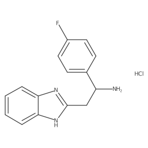 2-(1H-benzo[d]imidazol-2-yl)-1-(4-fluorophenyl)ethanamine hydrochloride结构式