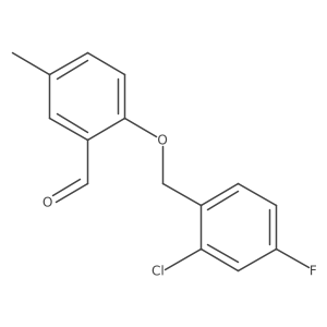 2-((2-Chloro-4-fluorobenzyl)oxy)-5-methylbenzaldehyde结构式