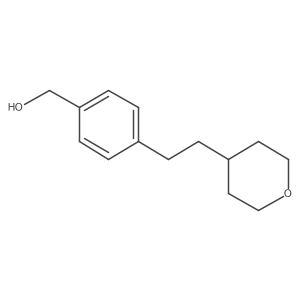 4-[2-(Tetrahydro-2h-pyran-4-yl)ethyl]benzenemethanol结构式