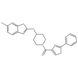 (4-((6-Fluorobenzo[d]thiazol-2-yl)oxy)piperidin-1-yl)(2-phenylthiazol-4-yl)methanone Structure