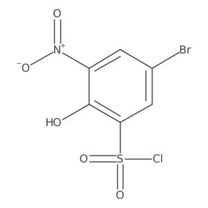 5-Bromo-2-hydroxy-3-nitro-benzenesulfonyl chloride结构式