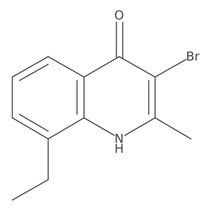 3-Bromo-8-ethyl-4-hydroxy-2-methylquinoline结构式