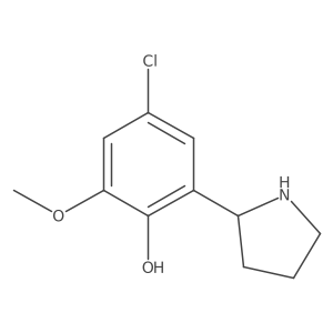 4-Chloro-2-methoxy-6-(pyrrolidin-2-yl)phenol Structure