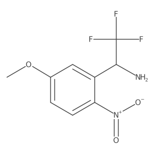 2,2,2-Trifluoro-1-(5-methoxy-2-nitrophenyl)ethan-1-amine结构式