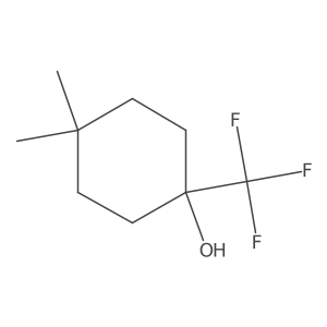 4,4-Dimethyl-1-(trifluoromethyl)cyclohexan-1-ol结构式