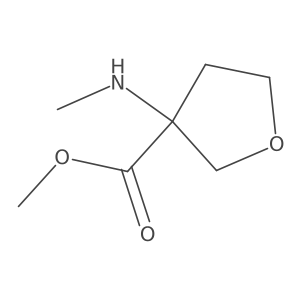 Methyl 3-(methylamino)oxolane-3-carboxylate结构式