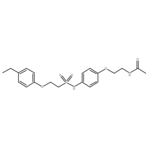 N-(2-(4-(2-(4-ethylphenoxy)ethylsulfonamido)phenoxy)ethyl)acetamide结构式