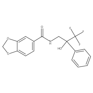 N-(3,3,3-trifluoro-2-hydroxy-2-phenylpropyl)benzo[d][1,3]dioxole-5-carboxamide Structure