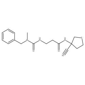 3-{[benzyl(methyl)carbamoyl]amino}-N-(3-cyanothiolan-3-yl)propanamide Structure