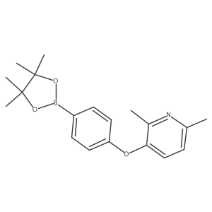 2,6-Dimethyl-3-[4-(4,4,5,5-tetramethyl-1,3,2-dioxaborolan-2-yl)phenoxy]pyridine结构式