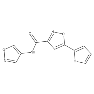 5-(furan-2-yl)-N-(isoxazol-4-yl)isoxazole-3-carboxamide结构式