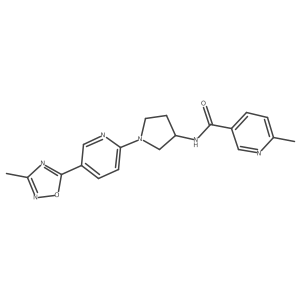 6-methyl-N-{1-[5-(3-methyl-1,2,4-oxadiazol-5-yl)pyridin-2-yl]pyrrolidin-3-yl}nicotinamide结构式