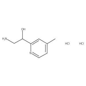 2-Amino-1-(4-methylpyridin-2-yl)ethanol dihydrochloride结构式