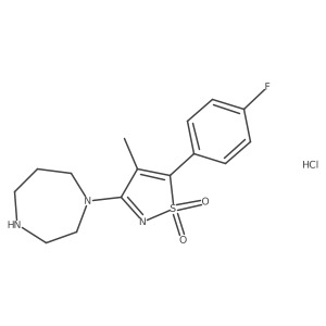 1-[5-(4-Fluorophenyl)-4-methyl-1,1-dioxidoisothiazol-3-yl]-1,4-diazepane hydrochloride Structure
