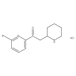2-Bromo-6-((piperidin-2-ylmethyl)sulfinyl)pyridine hydrochloride结构式
