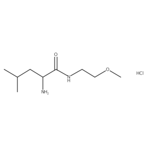 (2S)-2-amino-N-(2-methoxyethyl)-4-methylpentanamide hydrochloride Structure