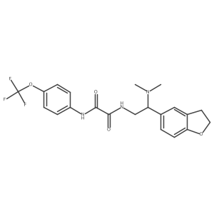 N-[2-(2,3-Dihydro-1-benzofuran-5-YL)-2-(dimethylamino)ethyl]-N'-[4-(trifluoromethoxy)phenyl]ethanediamide结构式