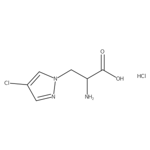 2-amino-3-(4-chloro-1H-pyrazol-1-yl)propanoic acid hydrochloride Structure