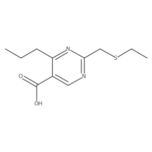 2-[(Ethylsulfanyl)methyl]-4-propylpyrimidine-5-carboxylic acid Structure