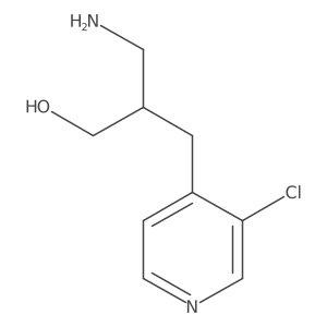 3-Amino-2-[(3-chloropyridin-4-yl)methyl]propan-1-ol结构式