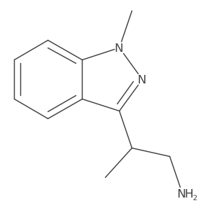 2-(1-methyl-1H-indazol-3-yl)propan-1-amine结构式