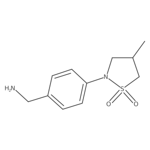 2-[4-(Aminomethyl)phenyl]-4-methyl-1,2-thiazolidine-1,1-dione Structure