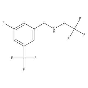 {[3-Fluoro-5-(trifluoromethyl)phenyl]methyl}(2,2,2-trifluoroethyl)amine结构式