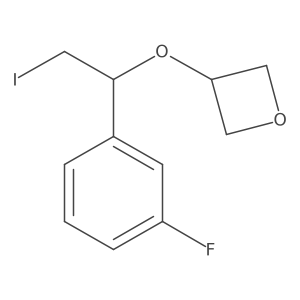 3-[1-(3-Fluorophenyl)-2-iodoethoxy]oxetane结构式