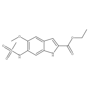 ethyl 5-methoxy-6-(methylsulfonamido)-1H-indole-2-carboxylate Structure