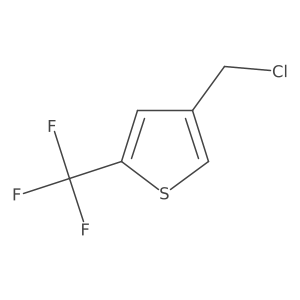 4-(Chloromethyl)-2-(trifluoromethyl)thiophene结构式