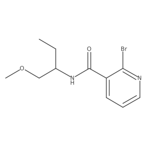 3-Pyridinecarboxamide, 2-bromo-N-[1-(methoxymethyl)propyl]-结构式