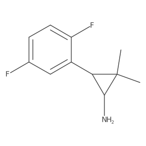 3-(2,5-Difluorophenyl)-2,2-dimethylcyclopropan-1-amine结构式