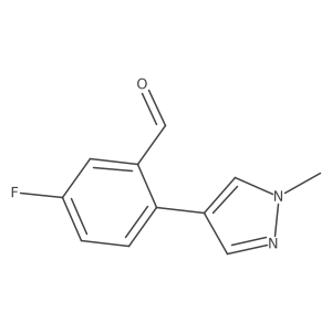 5-fluoro-2-(1-methyl-1H-pyrazol-4-yl)benzaldehyde Structure