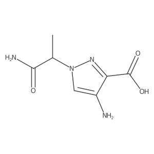4-Amino-1-(1-carbamoylethyl)-1H-pyrazole-3-carboxylic acid Structure