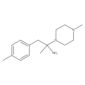 1-Piperazinemethanamine, I+/-,4-dimethyl-I+/--[(4-methylphenyl)methyl]- Structure