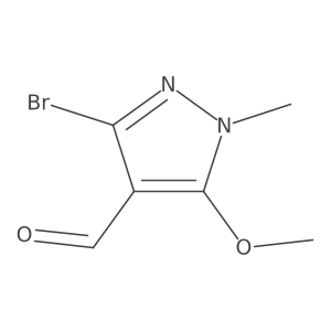3-Bromo-5-methoxy-1-methyl-1H-pyrazole-4-carbaldehyde Structure