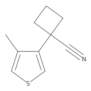 1-(4-Methylthiophen-3-yl)cyclobutane-1-carbonitrile结构式
