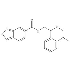 N-(2-methoxy-2-(2-methoxyphenyl)ethyl)benzo[c][1,2,5]thiadiazole-5-carboxamide结构式