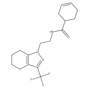 N-(2-(3-(trifluoromethyl)-4,5,6,7-tetrahydro-1H-indazol-1-yl)ethyl)cyclohex-3-enecarboxamide Structure
