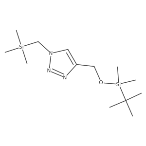 4-(((tert-Butyldimethylsilyl)oxy)methyl)-1-((trimethylsilyl)methyl)-1H-1,2,3-triazole结构式