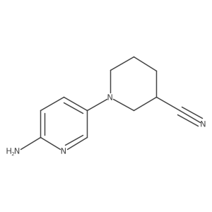 1-(6-Amino-3-pyridinyl)-3-piperidinecarbonitrile结构式